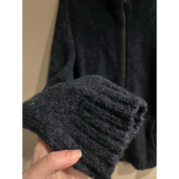 Vintage LL Bean Full Zip Sweater Made in Hong Kong 100% Shetland Wool Men's XL - Picture 5 of 6